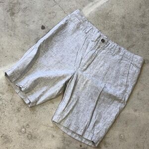 Goodfellow & Co Every Wear Shorts Mens 34 Grey Linen Blend 8 Inch Inseam Casual